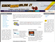 Tablet Screenshot of giochibonusonline.it